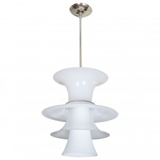 Space-age glass pendant